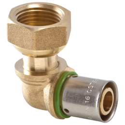 Coude à écrou tournant à sertir