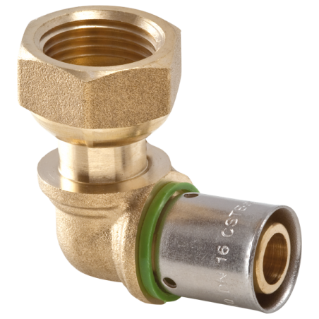 Coude à écrou tournant à sertir