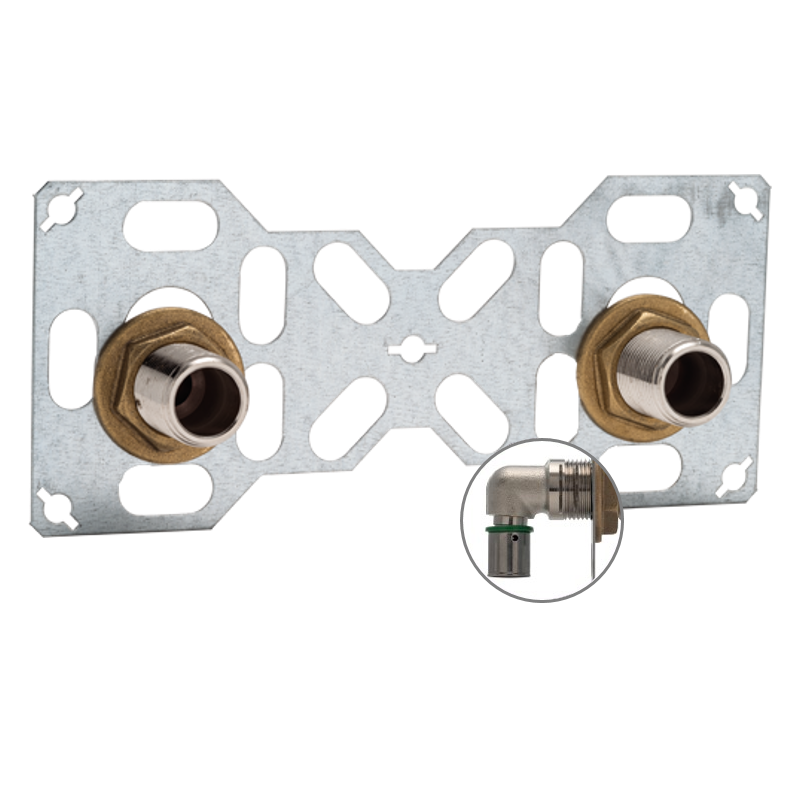 Platine de douche coudes à sertir (sorties mâles)