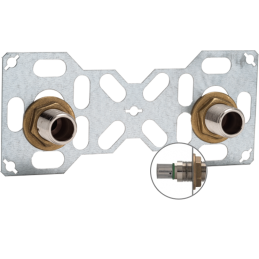 Platine de douche droits à sertir PER (sorties mâles)