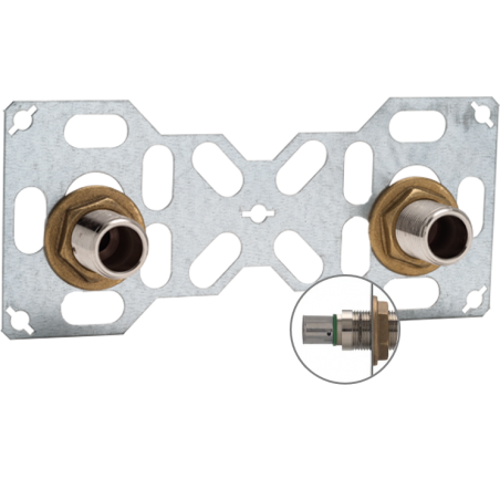 Platine de douche droits à sertir PER (sorties mâles)