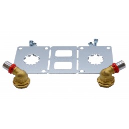 Platine de douche sorties femelles coudes