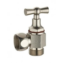 Robinet WC équerre MF 3/8 chromé - presse étoupe