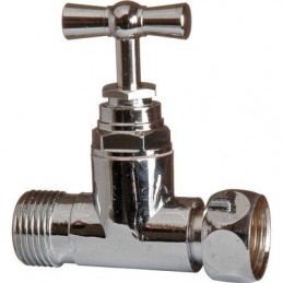 Robinet WC droit MF 3/8 chromé - presse étoupe