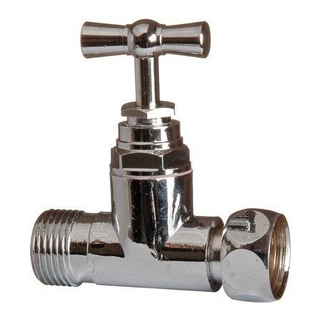 Robinet WC droit MF 3/8 chromé - presse étoupe