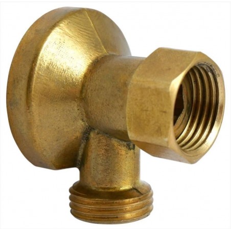 Applique robinet machine à laver laiton brut M1/2-F1/2