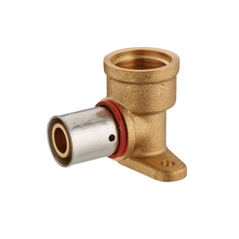 Coude applique 2 trous H40mm