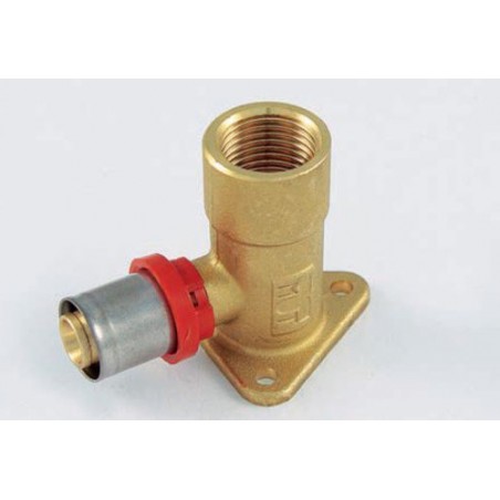 Coude applique 3 trous H53mm