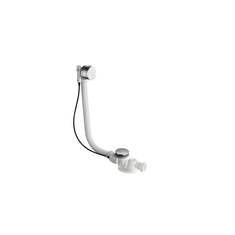 Vidage baignoire à câble/clapet inox LUX