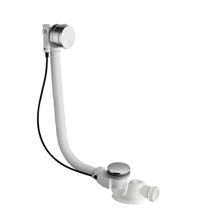 Vidage baignoire à câble/clapet inox LUX