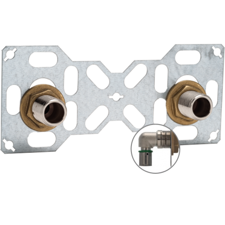 Platine de douche coudes à glissement (sorties mâles)