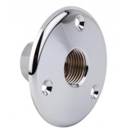 Applique traversée de mur - FF 1/2 laiton chromé