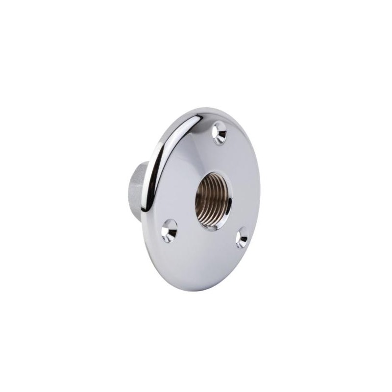 Applique traversée de mur - FF 1/2 laiton chromé