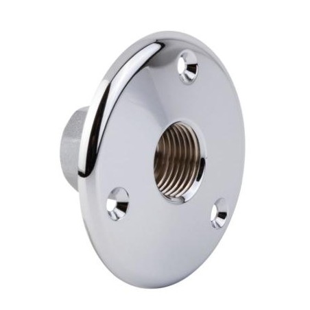 Applique traversée de mur - FF 1/2 laiton chromé