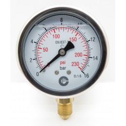 Manomètre radial 1/4 D63 0-10 bars